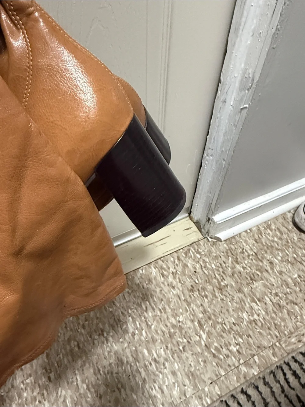 Franco sarto Women's Tall Tan Leather Block Heel Boots